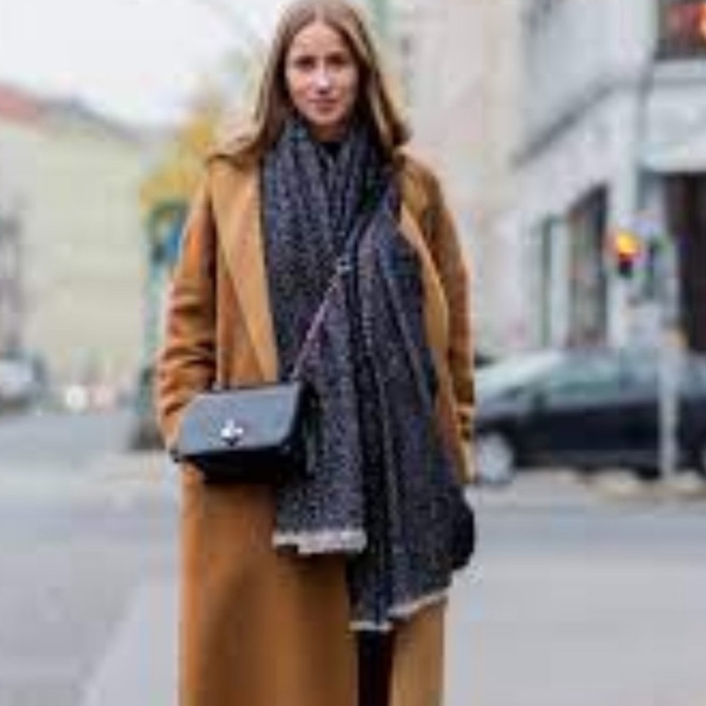 Sezane Black and White Scarf